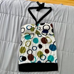 Multicolor halter top